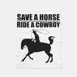 Couverture Polaire Sauver un cheval et monter un cowboy est mon cheva