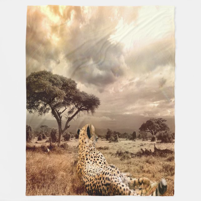 Couverture Polaire Savanna Cheetah (Devant)