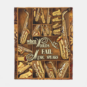 Couverture Polaire SAXOPHONE - LORSQUE LA MUSIQUE WORDS FAIL PARLE Sa