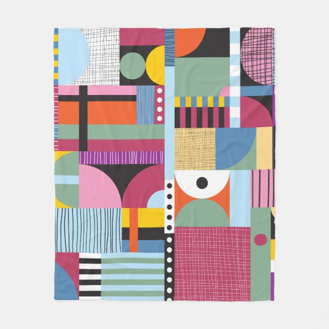 Couverture Polaire Scandinavian colorful pattern (Devant)