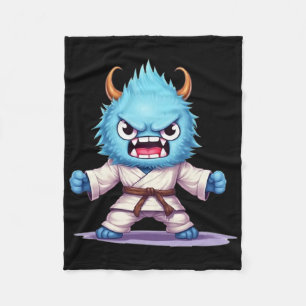 Couverture Polaire Scary Martial Arts Fighter Karate Boxer Comt Kung