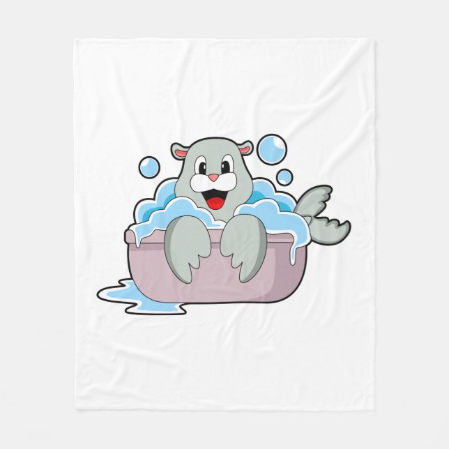 Couverture Polaire Sceau dans la baignoire (Devant)