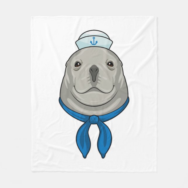 Couverture Polaire Sceller comme marin avec casquette marin (Devant)
