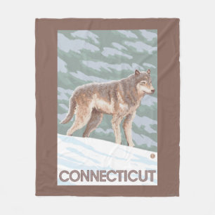Couverture Polaire Scène de ConnecticutWolf