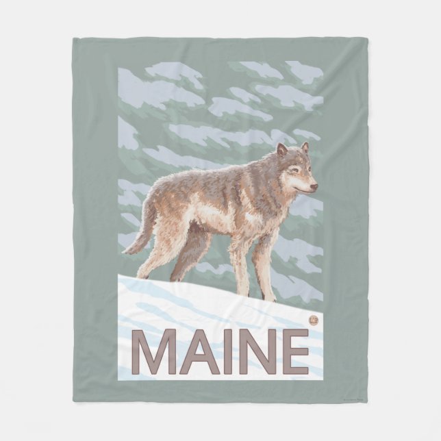 Couverture Polaire Scène de MaineWolf (Devant)