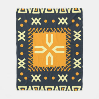 Couverture Polaire Schawl Design : Carré indien Batik.