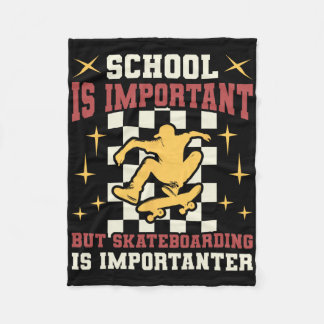 Couverture Polaire School Important But Skateboarding Importanter Ska