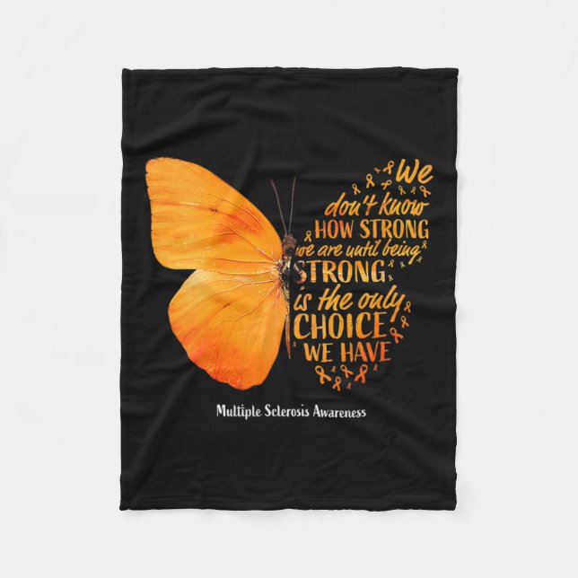 Couverture Polaire Sclerosis We Don't Know How Strong Butterfly Ms (Devant)
