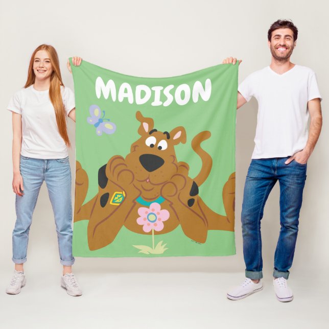 Couverture Polaire Scooby-Doo Admirant Fleur (En situation)