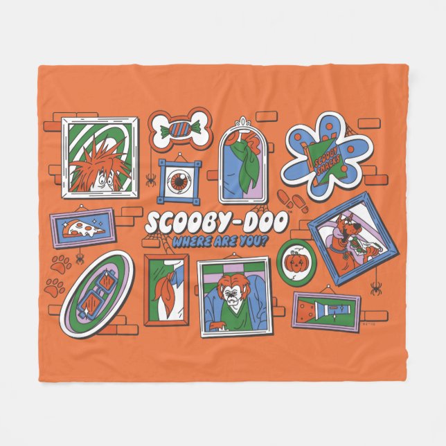 Couverture Polaire Scooby-Doo Wall of Halloween Picture Frames (Devant (Horizontal))
