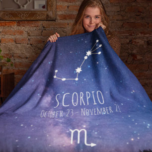 Couverture Polaire Scorpio   Constellation Zodiaque personnalisée