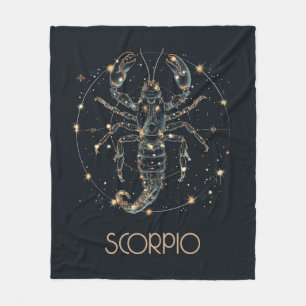 Couverture Polaire Scorpio Zodiac Constellation de polaire Blanche