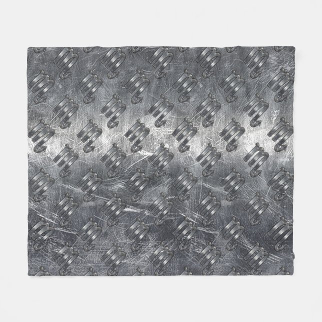 Couverture Polaire Scorpio Zodiac Se connecter Grunge Style dévêtu (Devant (Horizontal))