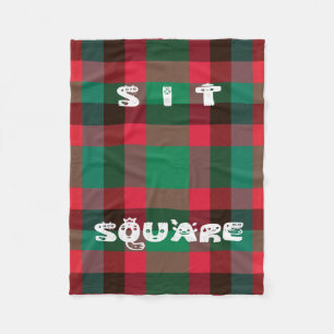 Couverture Polaire Scottish Royal À damiers Tartan Plaid avec texte