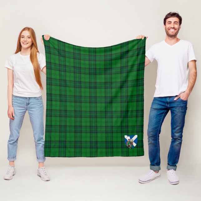 Couverture Polaire Scotts Dunbar Chasse Tartan Plaid (En situation)