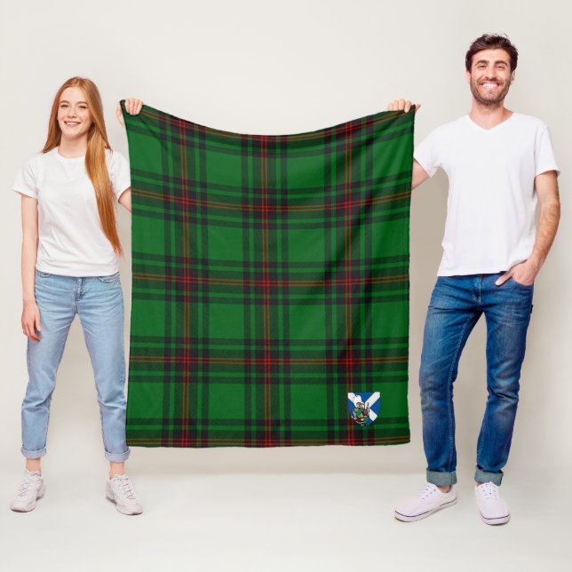 Couverture Polaire Scotts Fife District Tartan Plaid (En situation)
