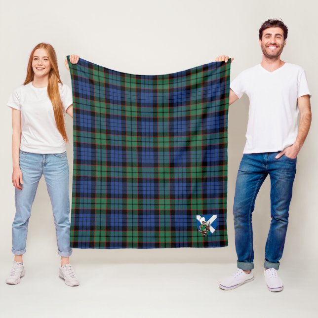 Couverture Polaire Scotts Fletcher Ancien Tartan Plaid (En situation)