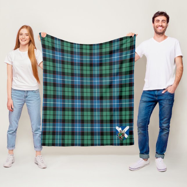 Couverture Polaire Scotts Galbraith Ancient Tartan Plaid (En situation)
