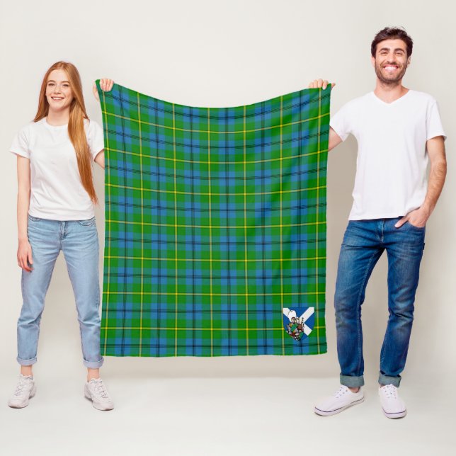 Couverture Polaire Scotts Johnston Tartan Plaid (En situation)