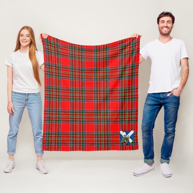 Couverture Polaire Scotts MacBean moderne Tartan Plaid (En situation)