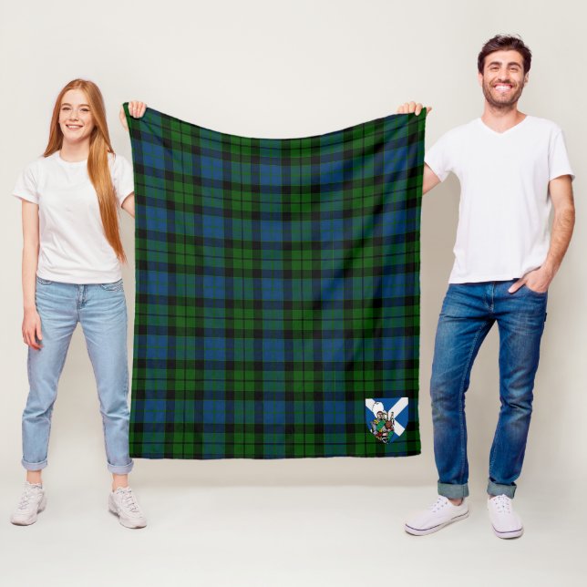 Couverture Polaire Scotts MacKie Tartan Plaid (En situation)