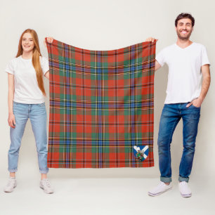 Couverture Polaire Scotts MacLean De Duart Plaid Tartan Ancien