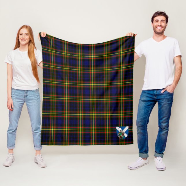 Couverture Polaire Scotts MacLellan Plaqué Tartan moderne (En situation)