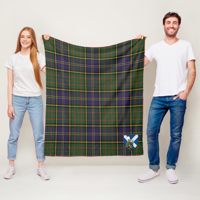 Couverture Polaire Scotts MacMillan Chasse Tartan moderne Plaid (En situation)