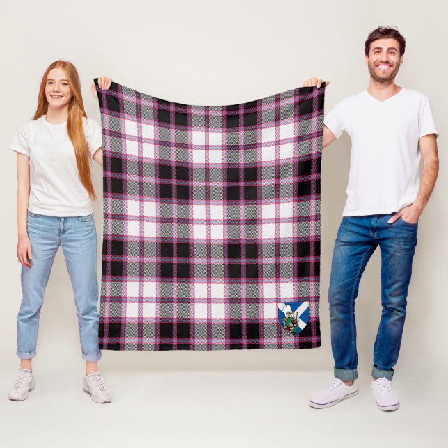 Couverture Polaire Scotts MacPherson Chasse Tartan moderne Plaid (En situation)