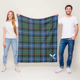 Couverture Polaire Scotts MacRae Chasse Ancien Tartan Plaid