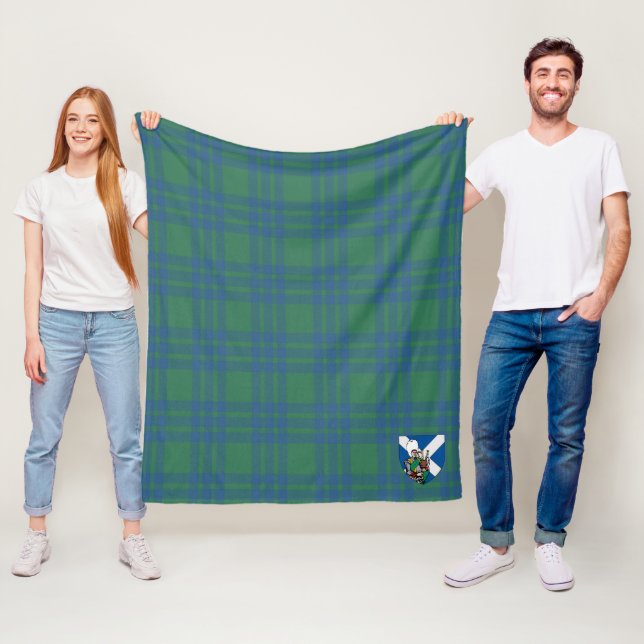 Couverture Polaire Scotts Montgomery Ancien Tartan Plaid (En situation)