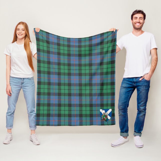 Couverture Polaire Scotts Morrison Ancien Tartan Plaid (En situation)