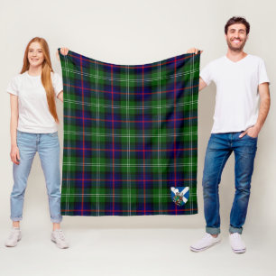 Couverture Polaire Scotts Sutherland Patiné Tartan Plaid