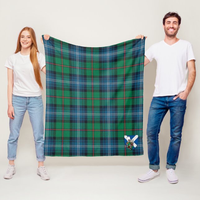 Couverture Polaire Scotts Urquhart Tartan Plaid (En situation)