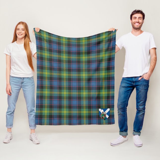 Couverture Polaire Scotts Watson Plaid Tartan Ancien (En situation)