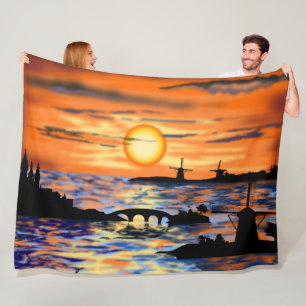 Couverture polaire Sea Sunrise