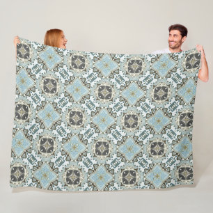 Couverture Polaire Seafoam Green Turquoise Turquoise Tribe Bohème Art