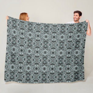 Couverture Polaire Seafoam Turquoise Green Grey Hip Bohemian Bali Art