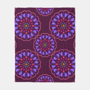Couverture Polaire Seamless pattern with ethnic mandala art ornament.