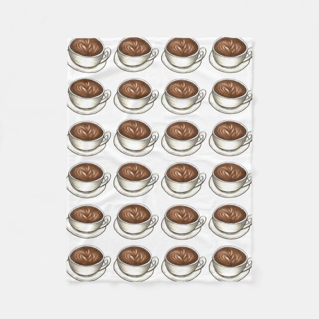 Couverture Polaire Seattle Coffee Cup Latte Barista Coffee House Shop (Devant)