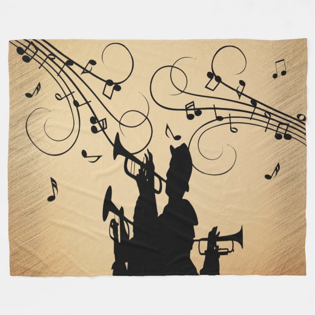 Couverture Polaire Section de trompettes Musique rustique (Devant (Horizontal))