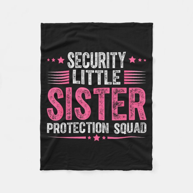 Couverture Polaire Security Little Sister Protection Squad Funny Boys (Devant)