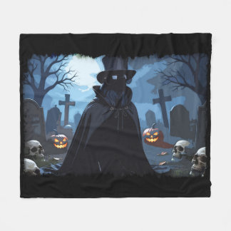 Couverture Polaire Seigneur Corbeau - Conception Gothique Halloween