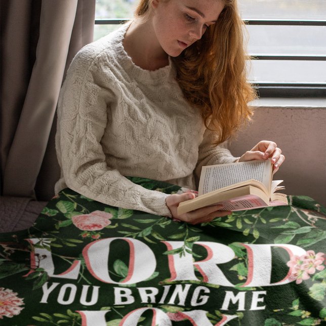 Couverture Polaire Seigneur Tu M'Apporte Joy Floral Christian (Créateur téléchargé)