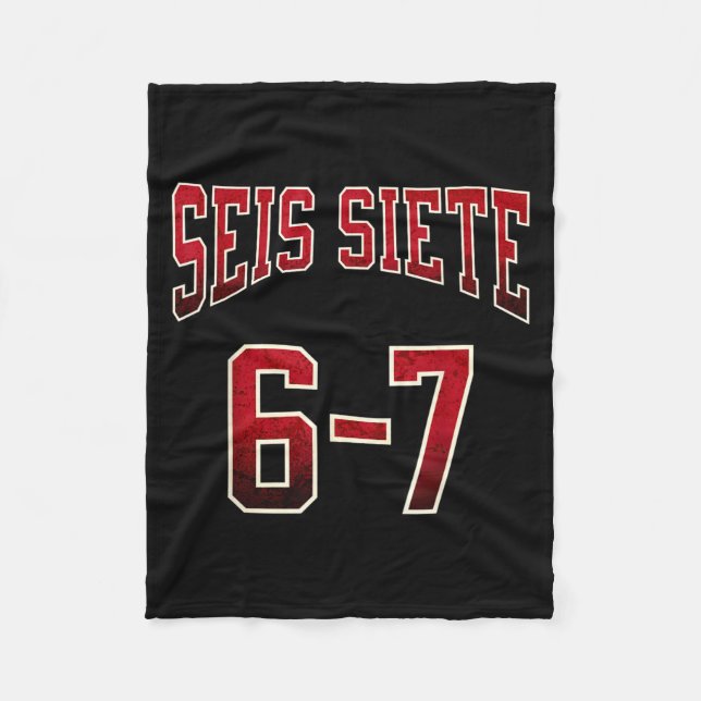 Couverture Polaire Seis Siete 67 Spanish Srts Jersey Funny Six Seven  (Devant)