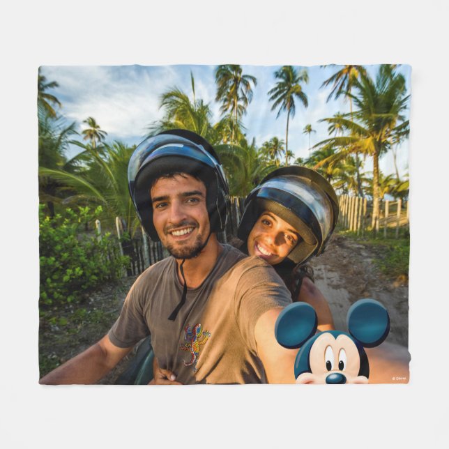 Couverture Polaire Selfie photo Mickey (Devant (Horizontal))