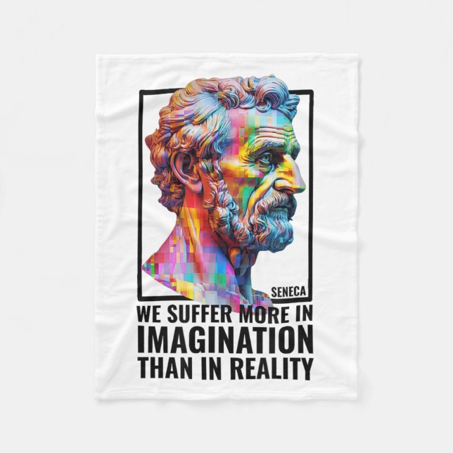 Couverture Polaire Seneca Overthinking Citation Stoicism Modern stoïq (Devant)