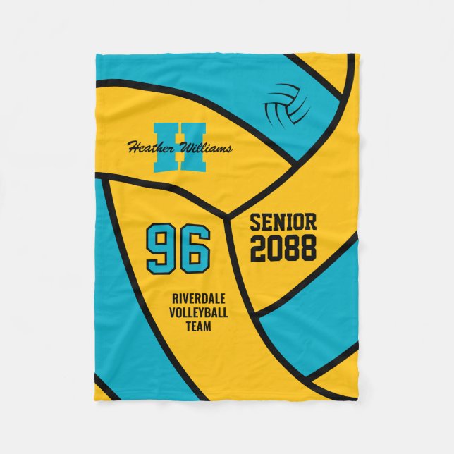Couverture Polaire Senior Volleyball Team Gift Custom Color  (Devant)