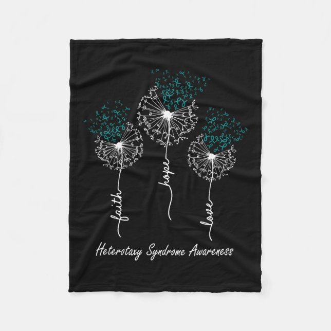 Couverture Polaire Sensibilisation au syndrome Faith Hope Love (Devant)