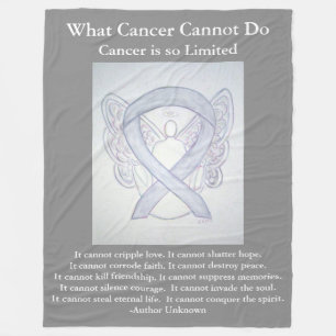 Couverture Polaire Sensibilisation Gris Ruban Cerveau Cancer Ange Cou